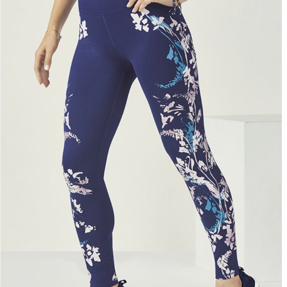 Fabletics powerhold leggings in royal blue.